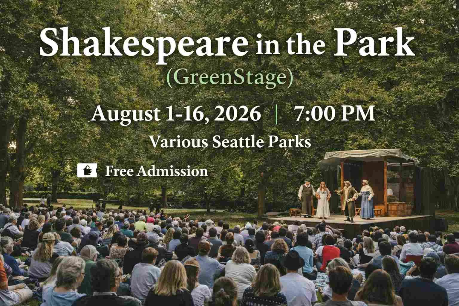 A live band performs on an outdoor stage at a festival in Seattle in August.