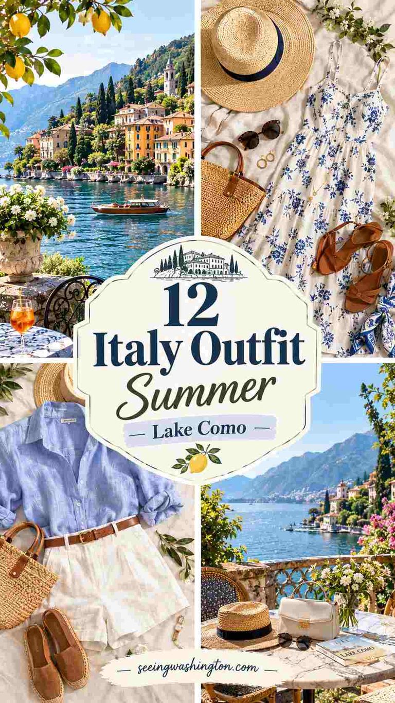 Italy Outfit Summer Lake Como