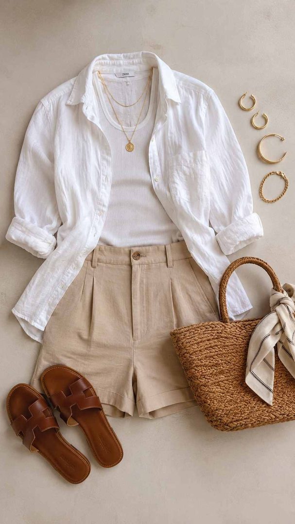 Linen Shirt Layers