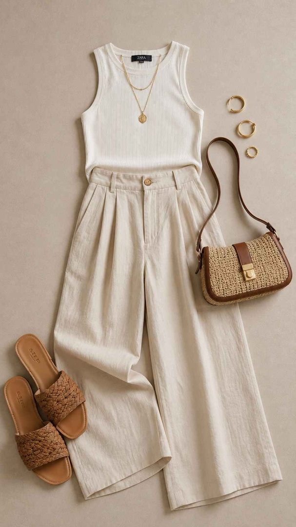 Wide Leg Trousers