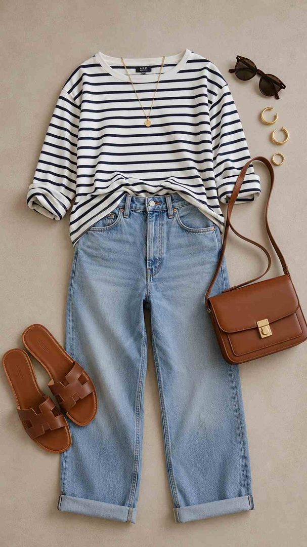 Striped Top Denim
