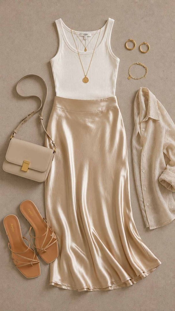 Satin Skirt Style