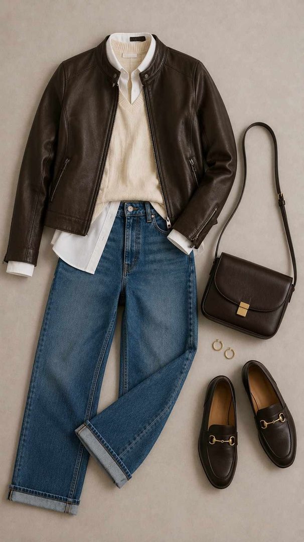 Leather Jacket Denim