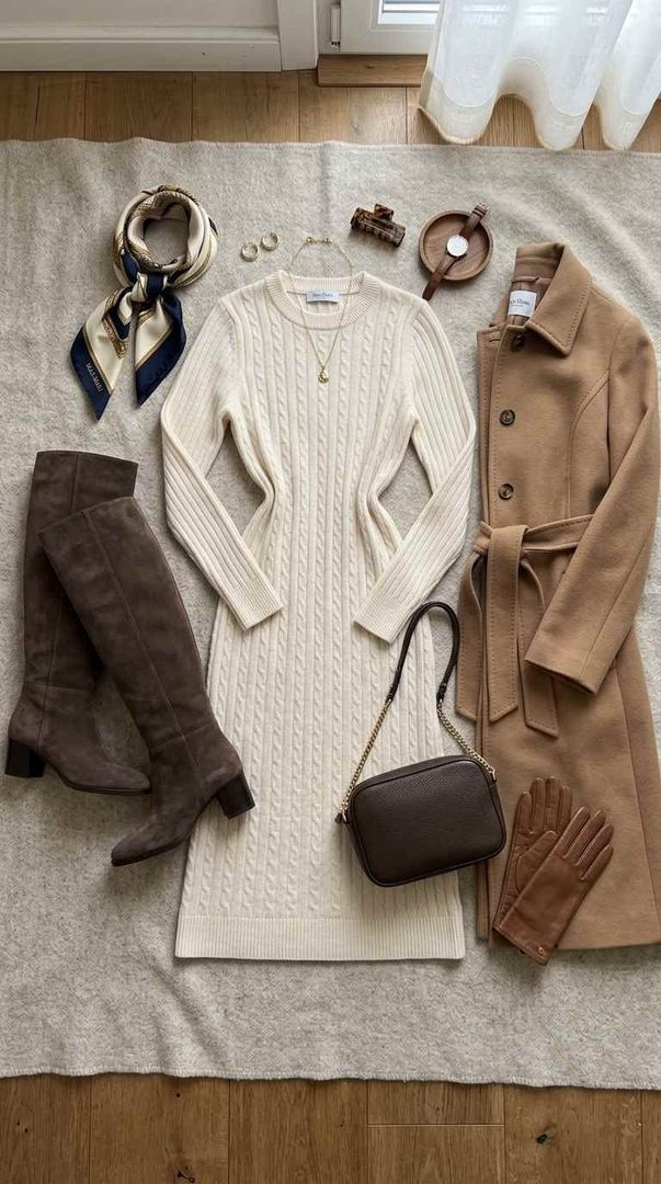 Cream Knit Dress Styling