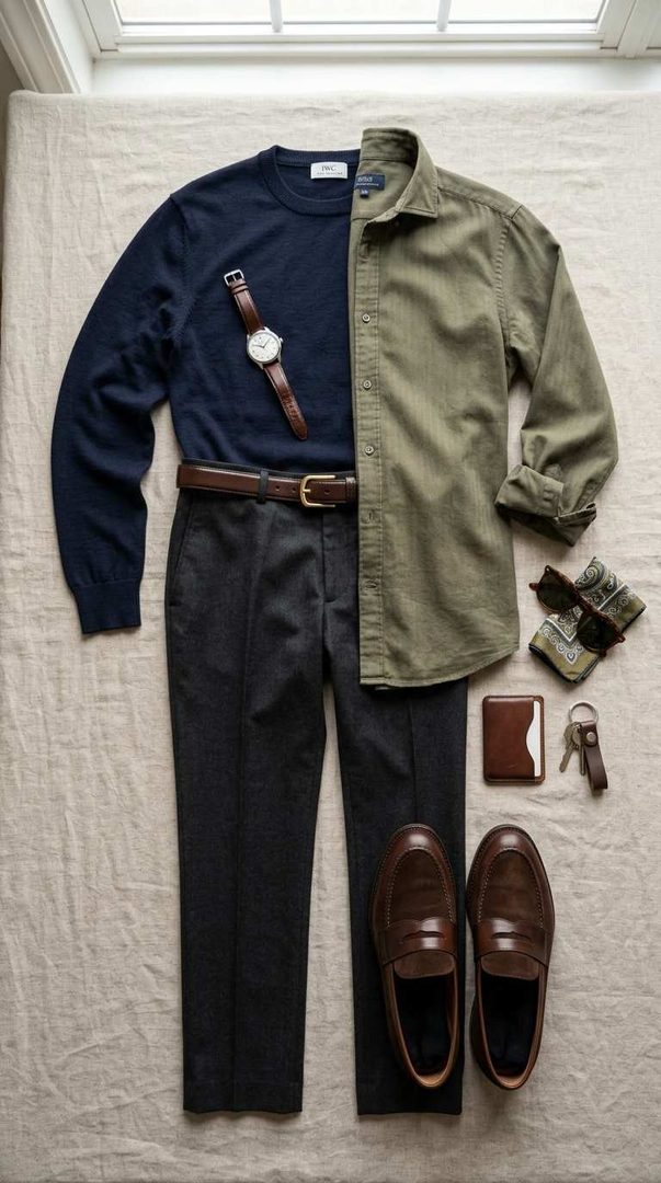 Dark Trousers & Loafers