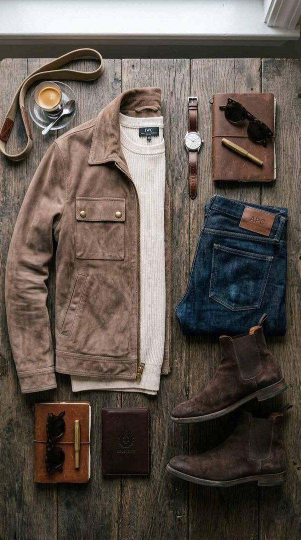 Suede Jacket Ensemble