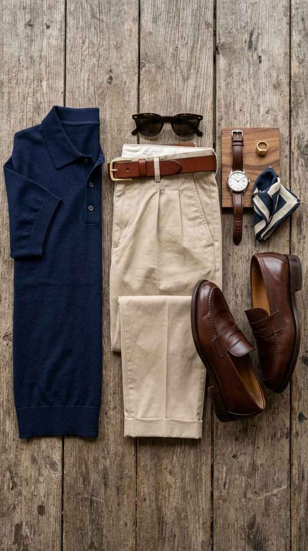 Polo & Pleated Trousers