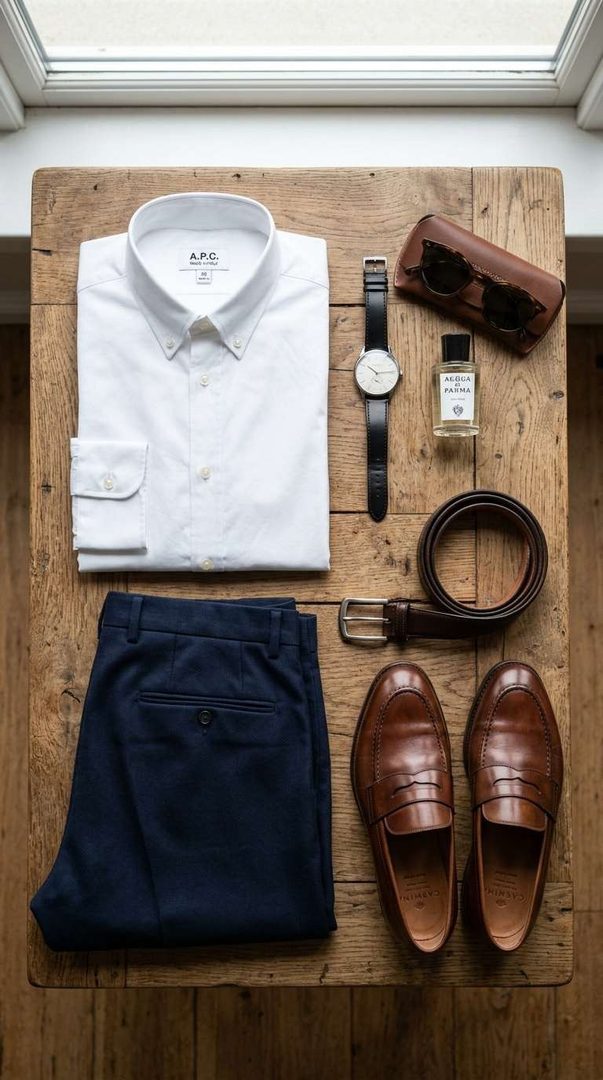 Classic White Shirt Look