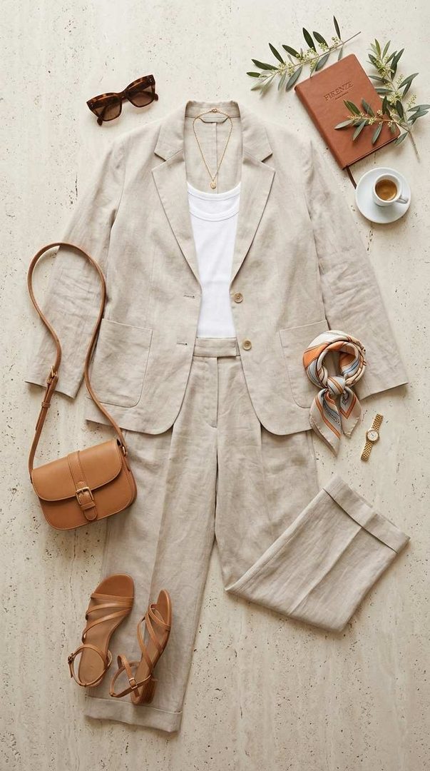 Relaxed Linen Suit