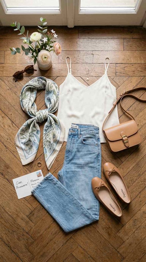Silk Scarf And Tank