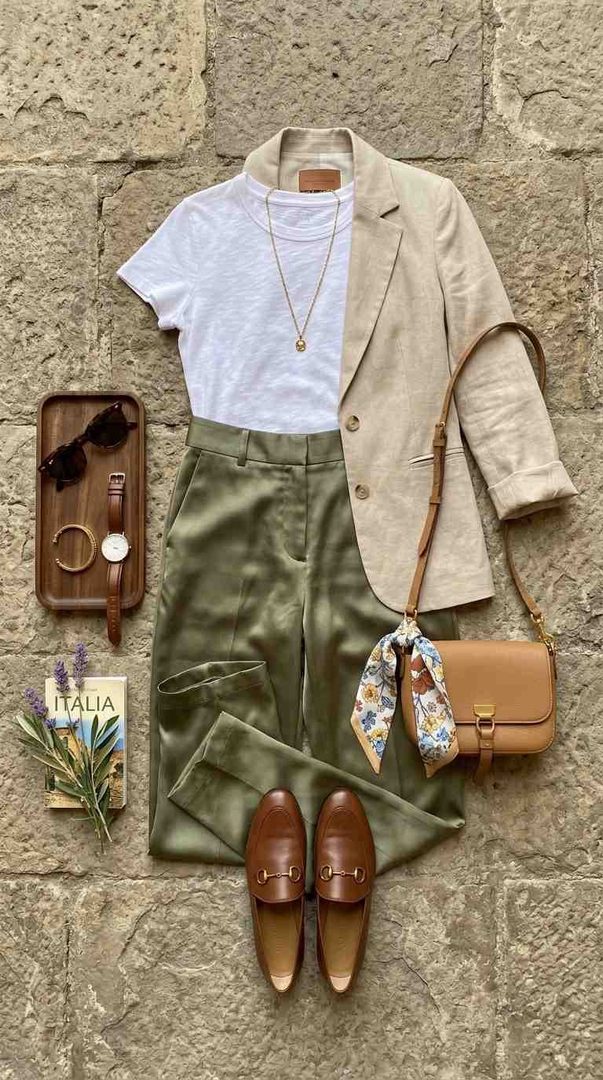 Satin Trousers And Tee