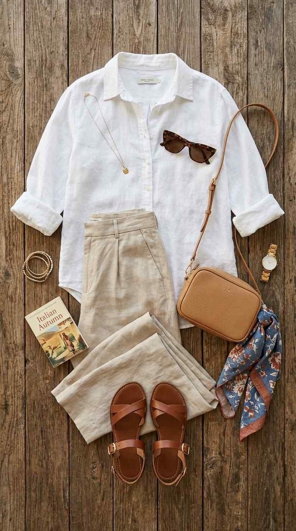 Linen Shirt And Trousers