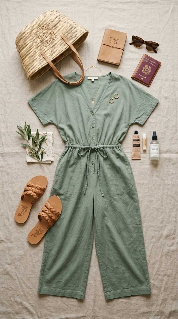 Relaxed Cotton Jumpsuit