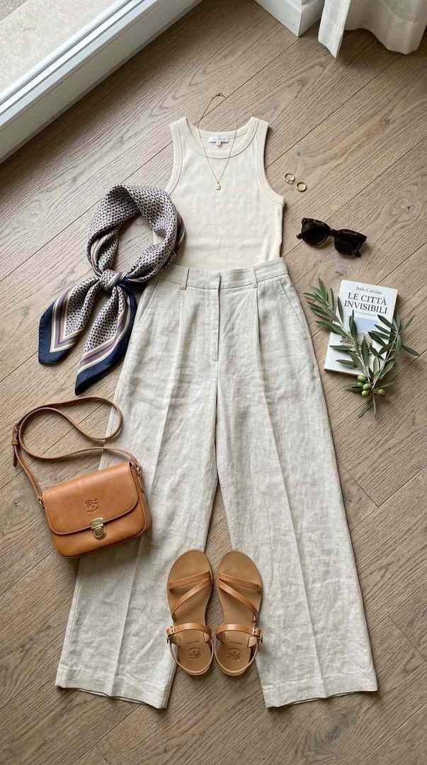 Wide Leg Pants And Tank