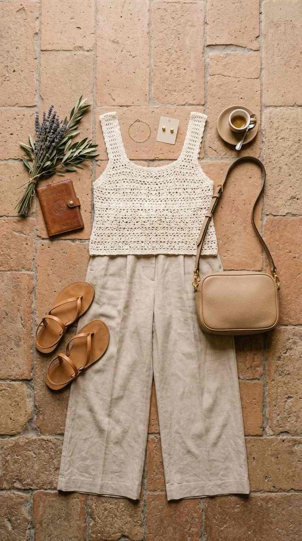 Crochet Top And Trousers