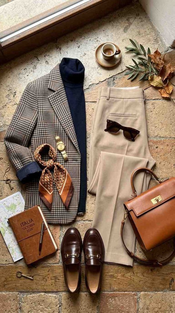 Checked Blazer & Trousers