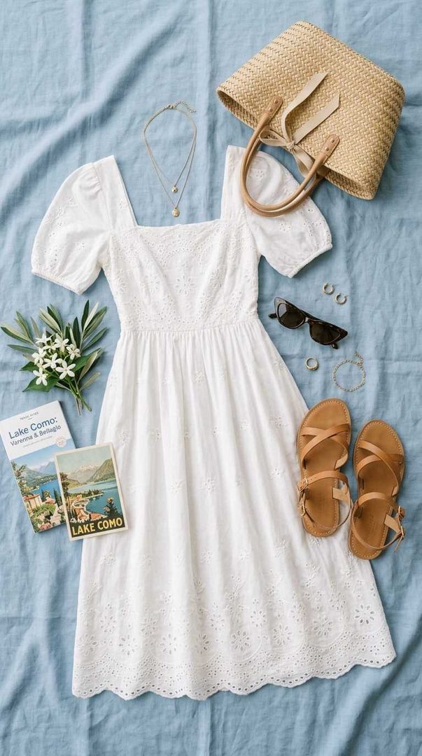 White Eyelet Dress
