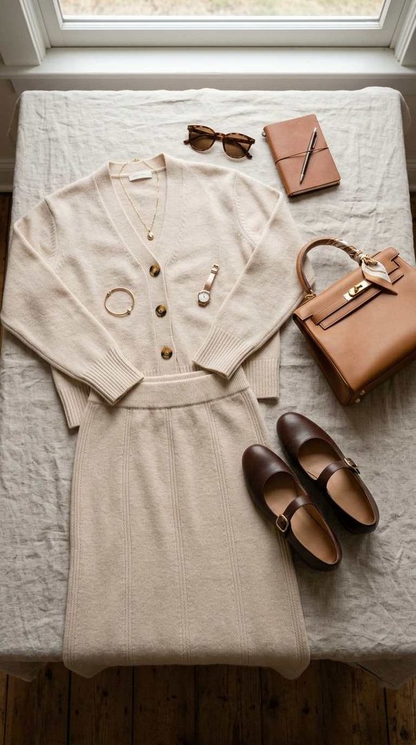 Cardigan Set & Mary Janes