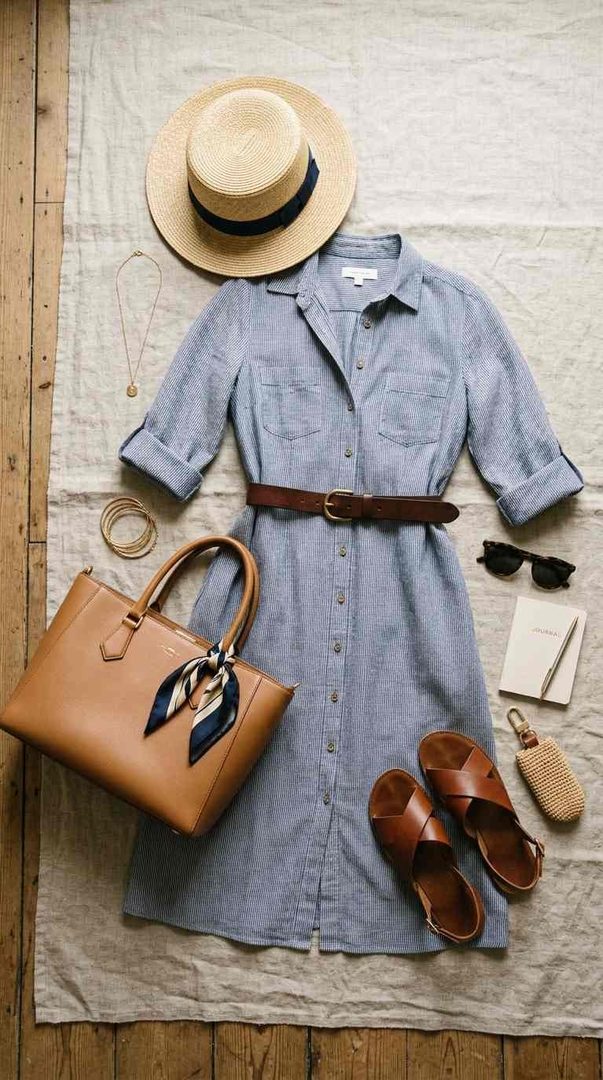 Belted Shirt Dress