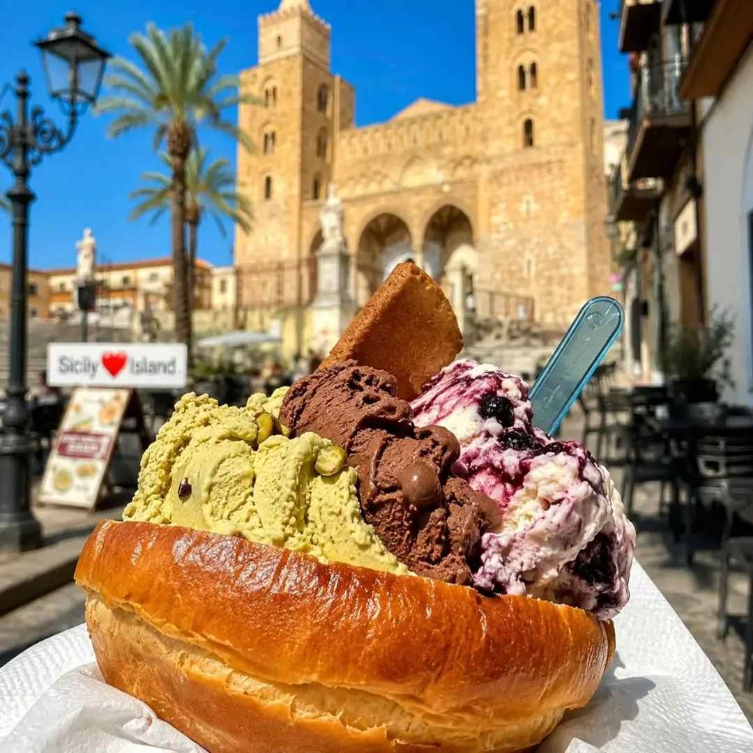 Sicilian Brioche Gelato