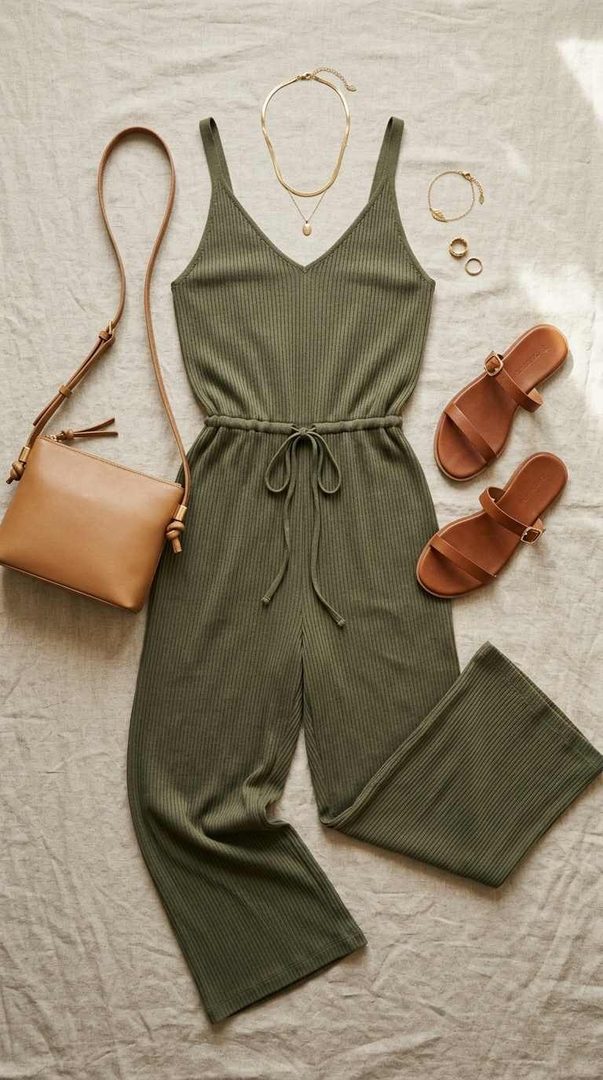 Ribbed Knit Jumpsuit