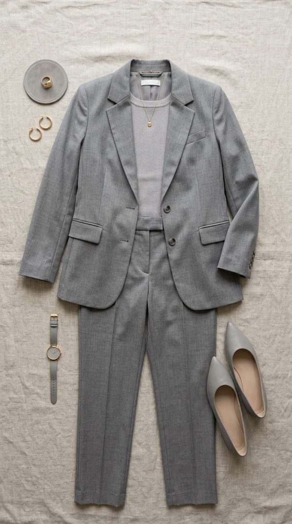 Monochrome Trouser Suit