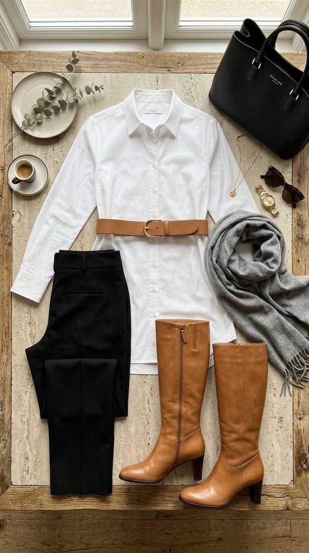 Longline Shirt & Knee Boots