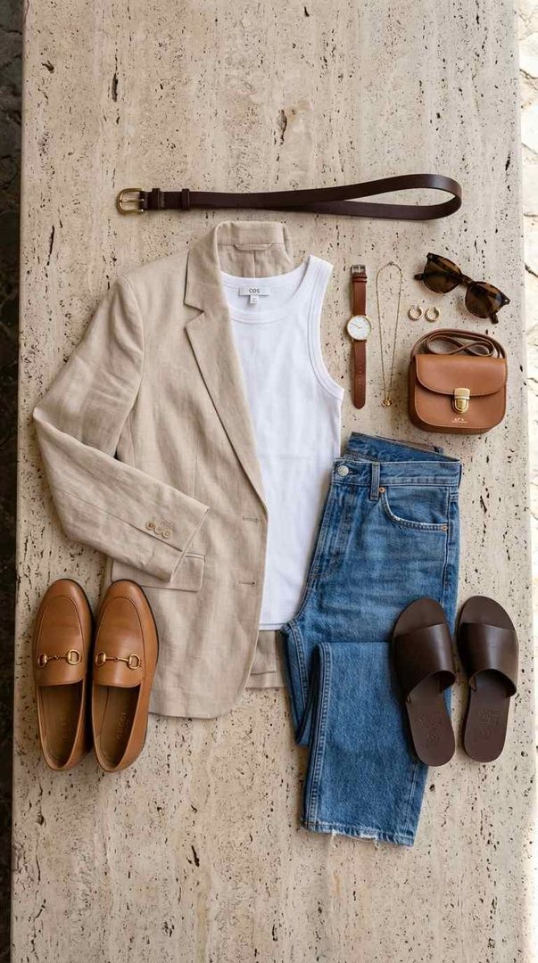 Relaxed Blazer & Jeans