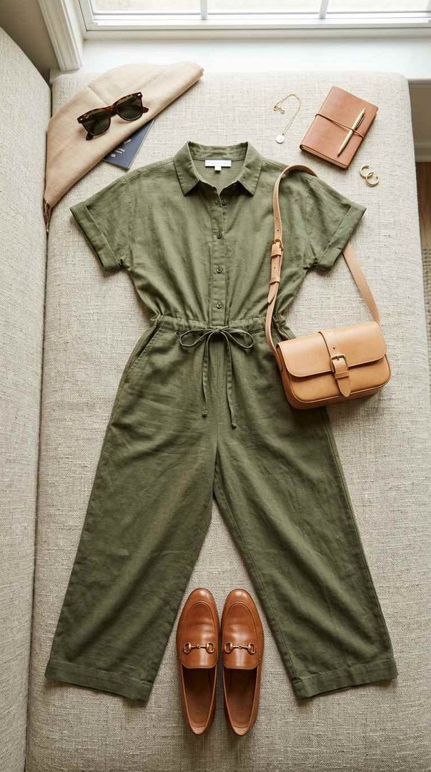 Lightweight Jumpsuit & Loafers