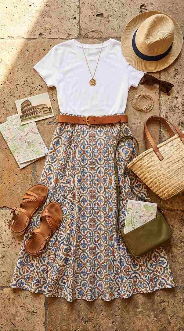 Maxi Skirt & Simple Tee