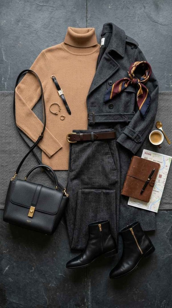 Turtleneck & Tailored Trousers