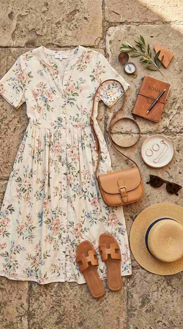 Cotton Midi Dress