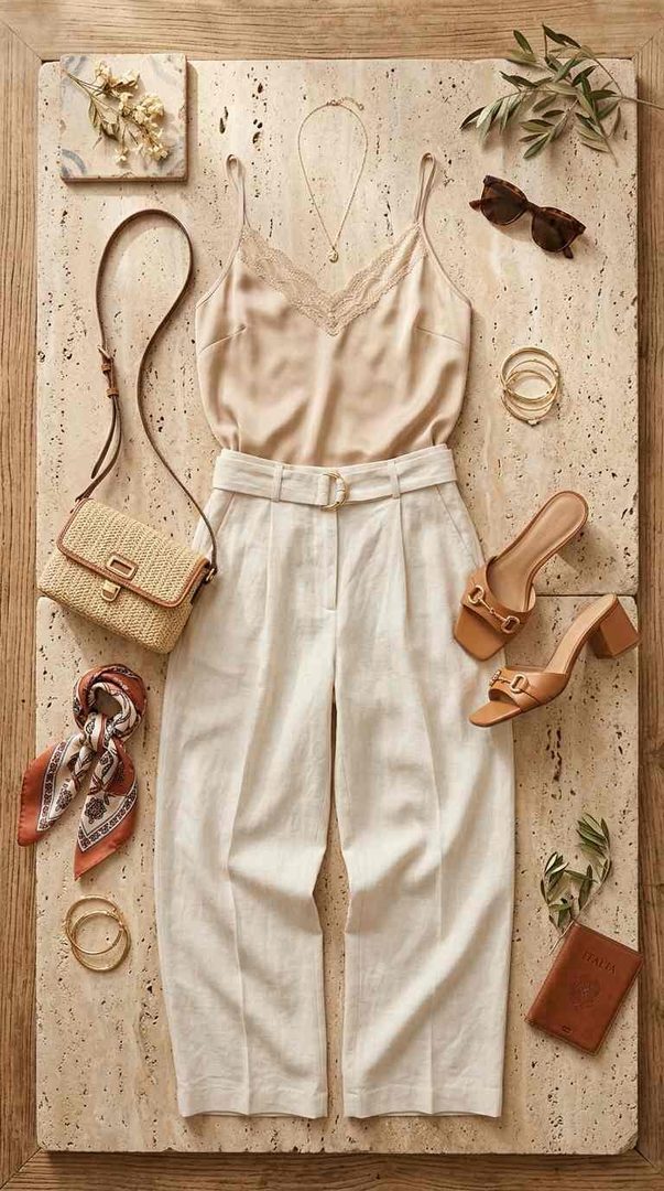 Silk Camisole Trousers